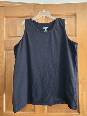 King Size Men's Black Crewneck Tank Top